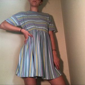 asos bright striped t-shirt dress